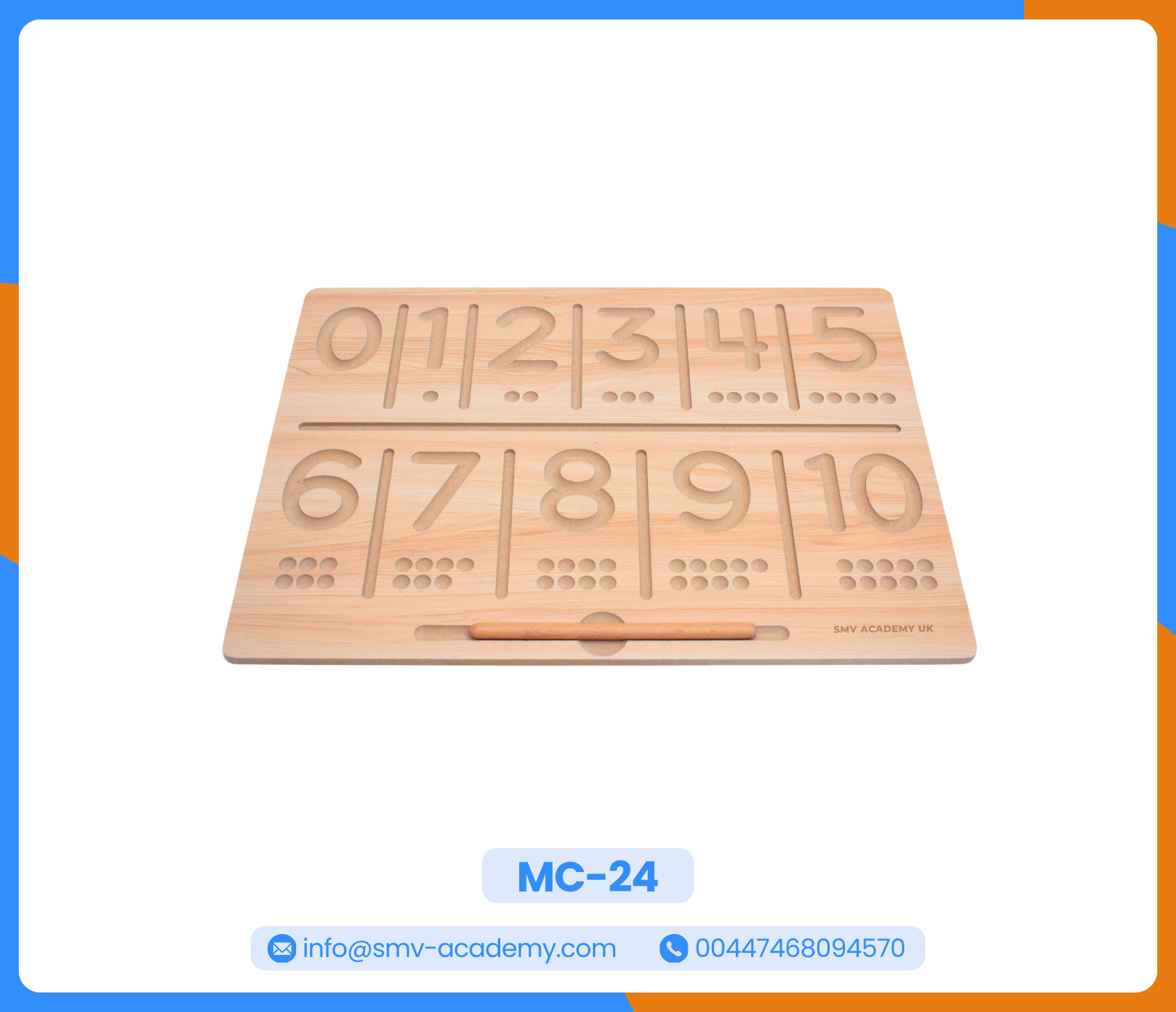 لوحة تتبع الأرقام الإنجليزية - English Numbers Tracing Board